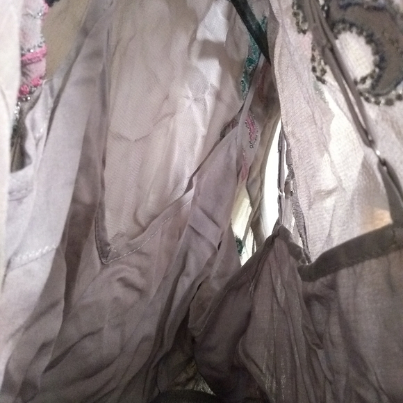 Delicate Beaded Stitched Flowy Anthropologie Dress - Picture 15 of 16